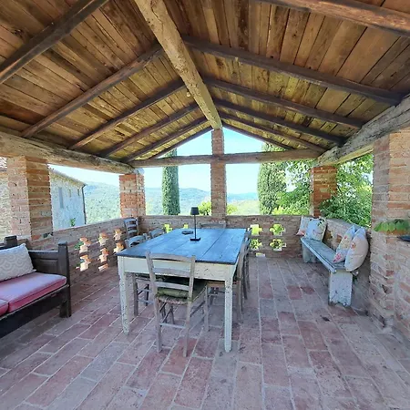 Medieval Tower With Tuscan Hills View 시비텔라인발디키아나